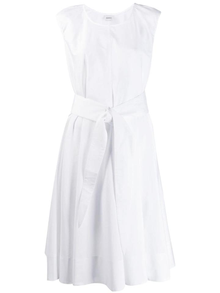 Aspesi Bow Tie Midi Dress - White