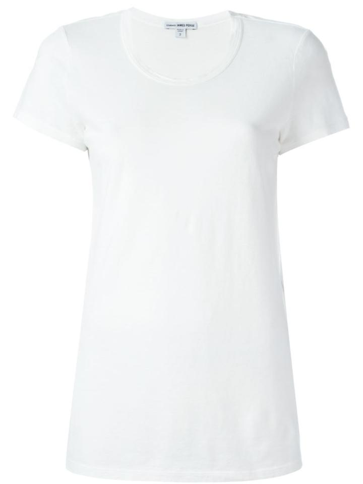 James Perse Round Neck T-shirt, Women's, Size: 2, White, Cotton