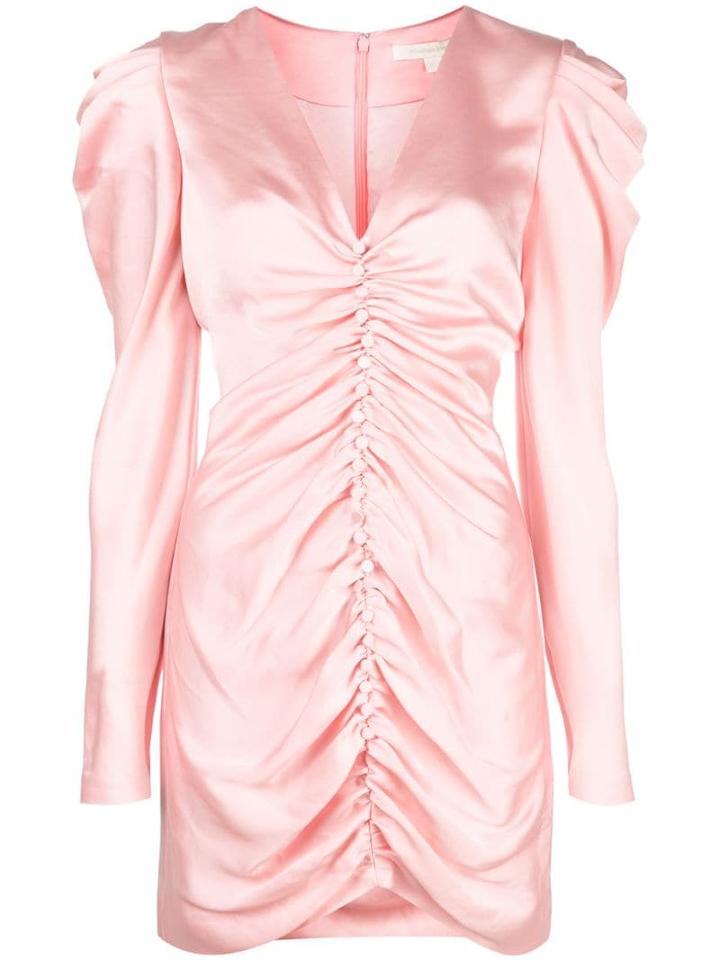 Jonathan Simkhai Puff Sleeve Mini Dress - Pink