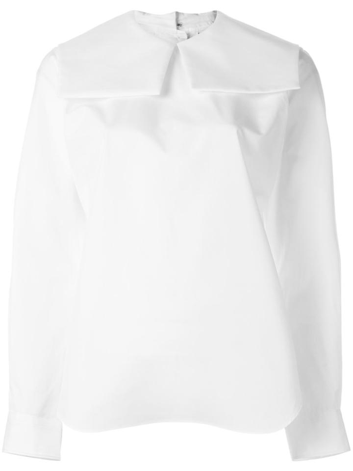 Comme Des Garçons Girl Big Collar Shirt, Size: Medium, White, Cotton