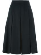 Alexander Mcqueen Pleated Midi Skirt, Women's, Size: 38, Black, Cupro/virgin Wool
