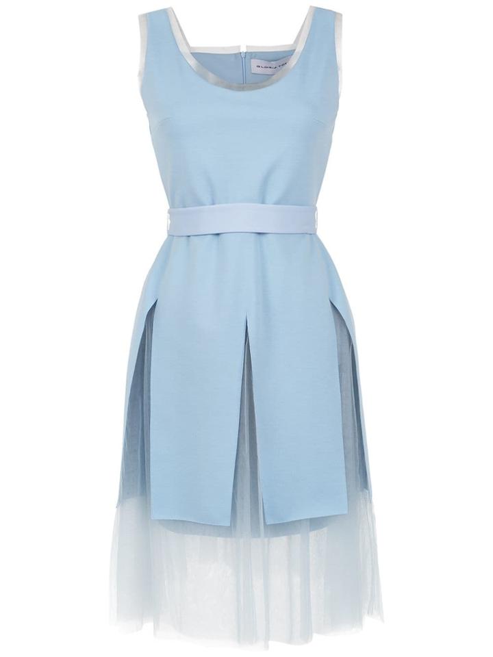 Gloria Coelho Bow Anos 20 Dress - Blue
