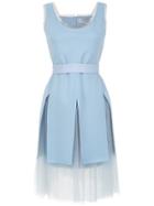 Gloria Coelho Bow Anos 20 Dress - Blue