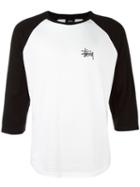 Stussy Contrast Sleeves T-shirt, Men's, Size: Medium, Black, Cotton