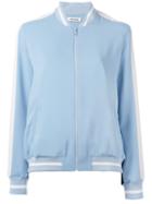 P.a.r.o.s.h. Striped Sleeve Varsity Bomber, Women's, Size: Xs, Blue, Polyester/viscose/polyamide