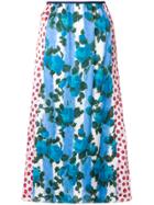Marni High Waisted Patterned Skirt - Blue