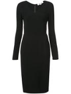 Dvf Diane Von Furstenberg V-neck Tailored Dress - Black