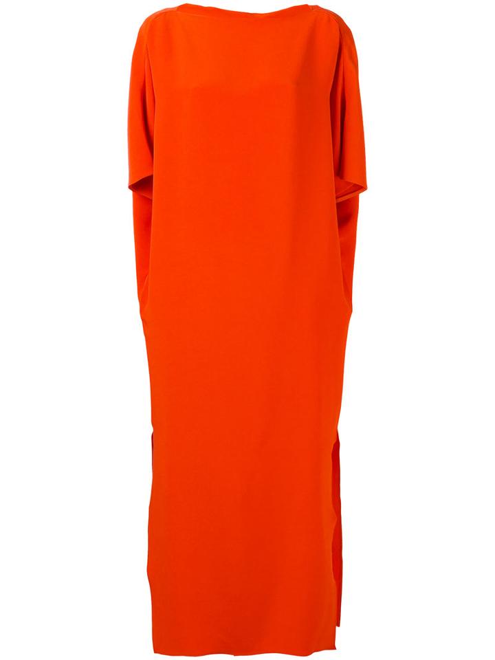 Gianluca Capannolo - Maxi T-shirt Dress - Women - Silk - 44, Yellow/orange, Silk