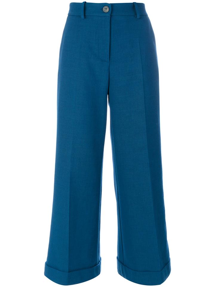 Erika Cavallini Cuffed Culottes - Blue