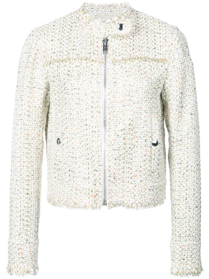 Giambattista Valli Boucle Tweed Jacket - White