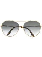 Victoria Beckham Round Shaped Sunglasses - Gold