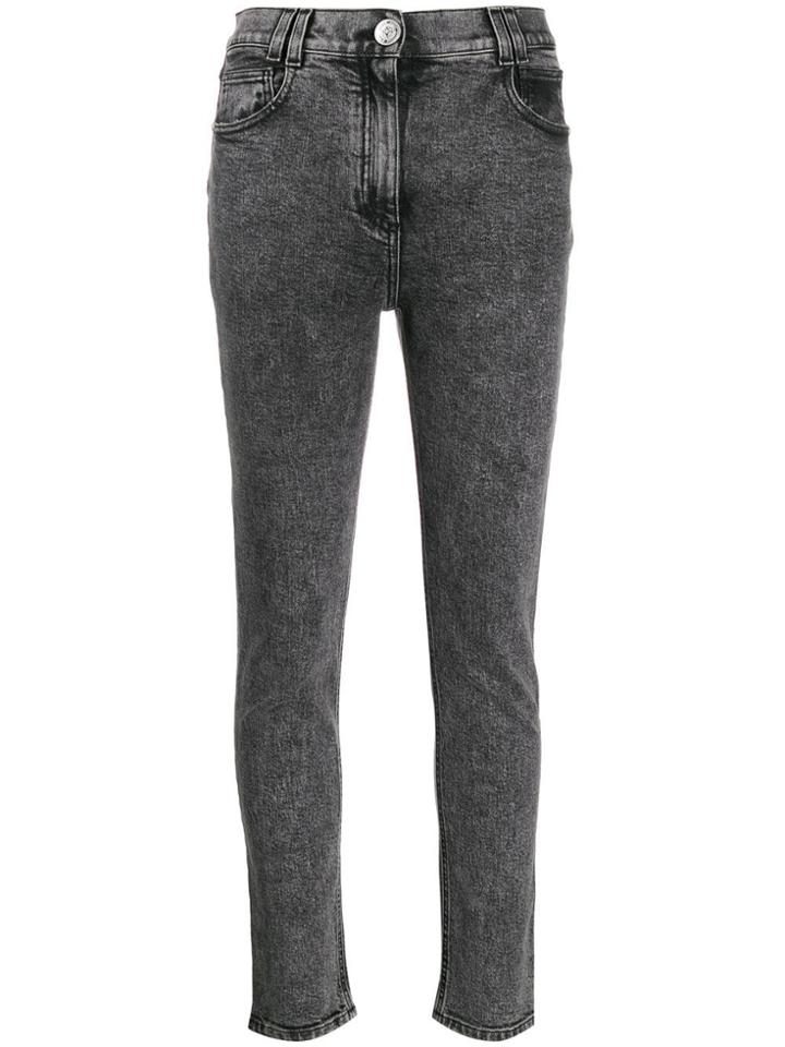Balmain Skinny Fit High-rise Jeans - Grey