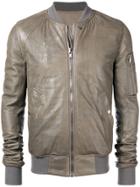 Rick Owens Zipped Bomber Jacket - Nude & Neutrals