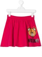 Moschino Kids Teen Teddy Bear Print Skirt - Pink & Purple
