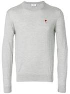 Ami Paris Ami De Coeur Crewneck Sweater - Grey