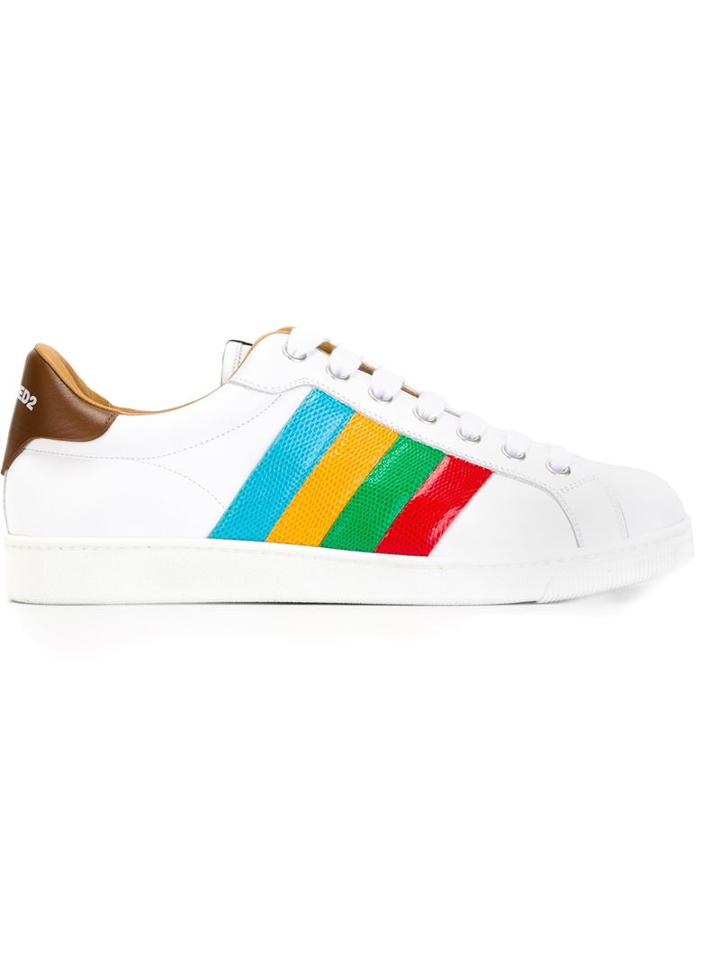 Dsquared2 Santa Monica Sneakers, Men's, Size: 40, White, Leather/rubber/leather