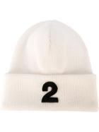 Dsquared2 Embroidered 2 Beanie, Men's, Nude/neutrals, Wool