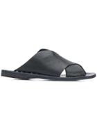 Officine Creative Itaca Crisscross Sandals - Black