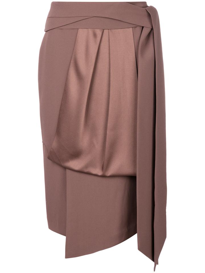 Chalayan Greek Belt Fold Skirt - Brown