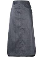 Des Prés Check Print Skirt - Grey