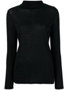 Allude Roll Neck Top - Black