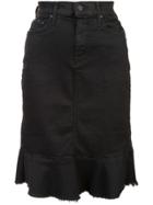 Mother Denim Skirt - Black