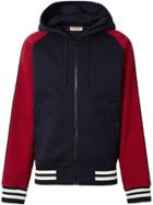 Burberry Contrast Crest Neoprene Hooded Top - Blue
