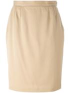 Yves Saint Laurent Vintage Knee Length Skirt, Women's, Size: 38, Nude/neutrals
