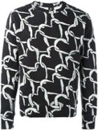 Ps By Paul Smith Heart Print Sweatshirt, Men's, Size: Medium, Black, Cotton
