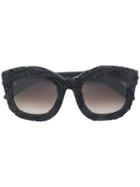 Kuboraum Textured Frame Sunglasses - Black