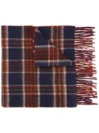 Gieves & Hawkes Checked Cashmere Scarf - Red