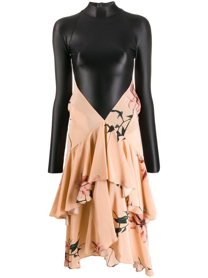 Marine Serre Ruffled Skirt Hybrid Dress - Pink