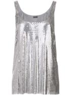 Paco Rabanne Metallic Asymmetric Vest - Grey