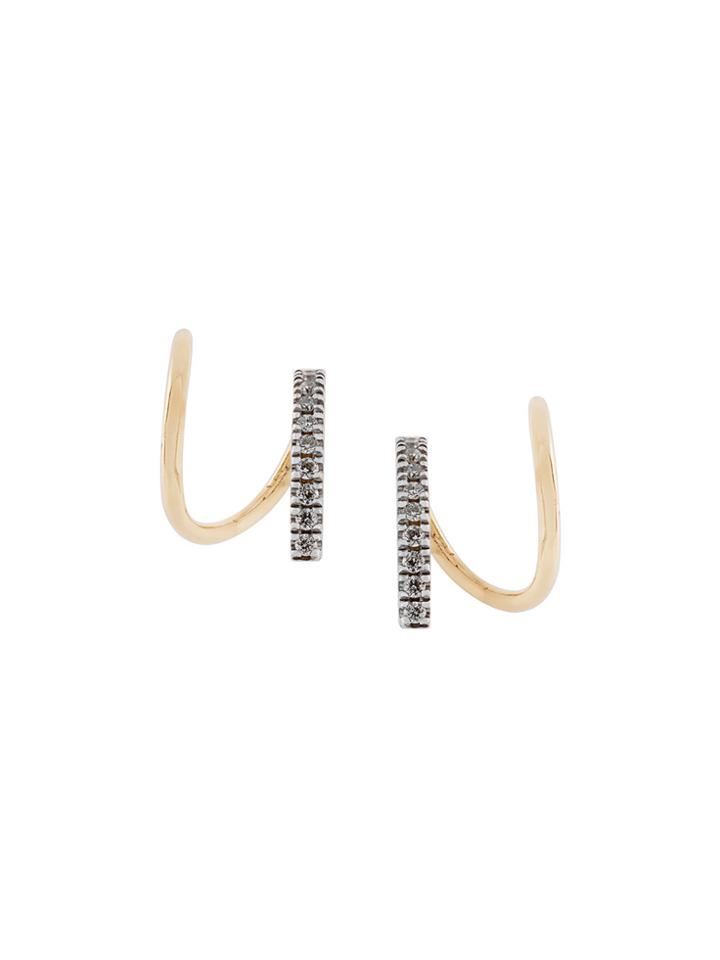 Maria Black Bela Blanc Twirl Diamond Earrings (pair) - Metallic