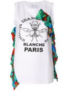 Isabelle Blanche Ruffle Print Top - White