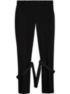 Burberry Strap Detail Jersey Tailored Trousers - Black
