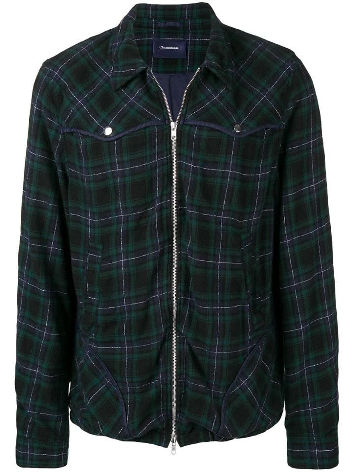 John Undercover Plaid Shirt Jacket - Green