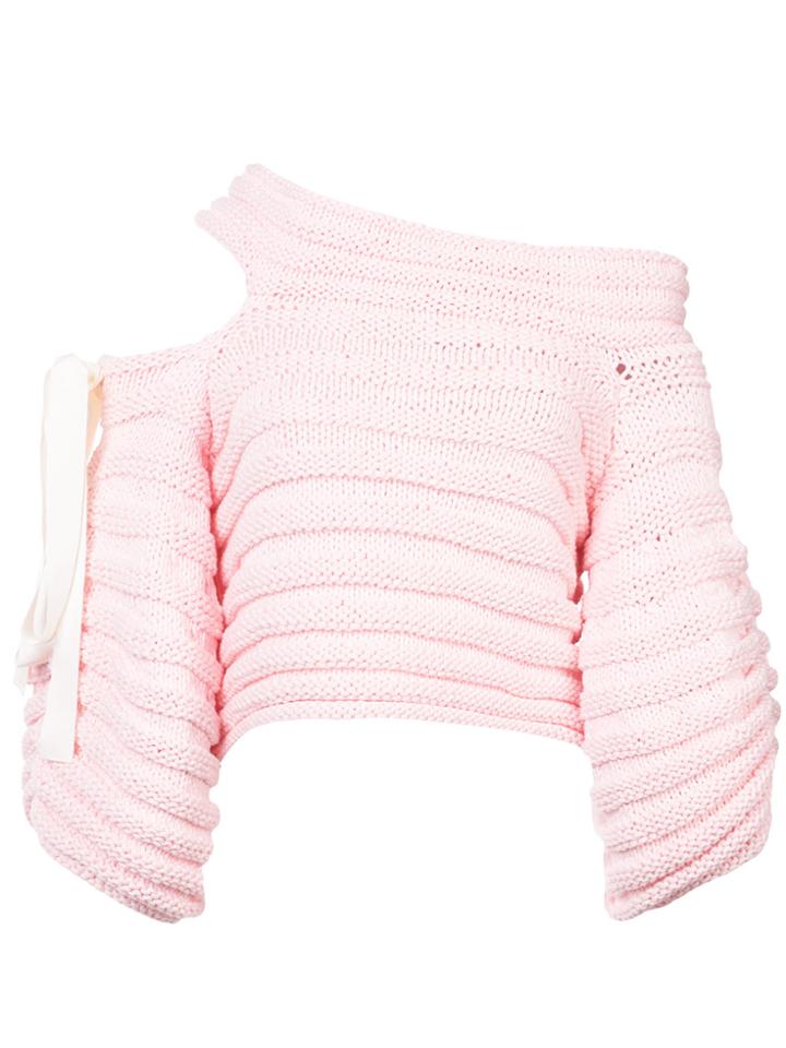 Hellessy Bahia Cropped Jumper - Pink & Purple