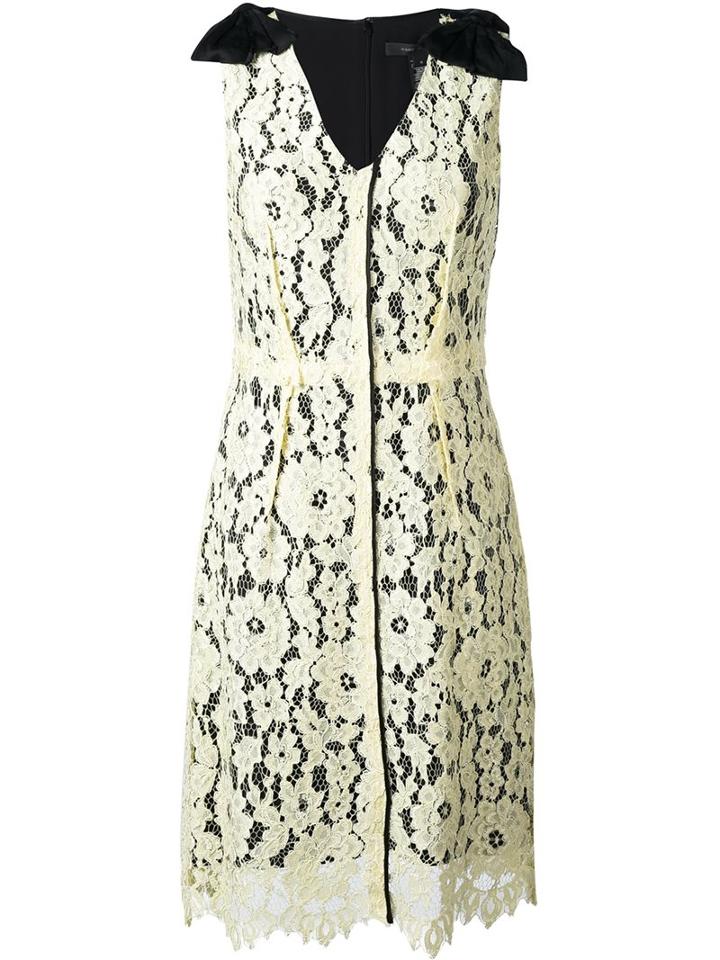 Marc Jacobs Floral Lace Midi Dress, Women's, Size: 4, Yellow/orange, Nylon/rayon/modal/polyester