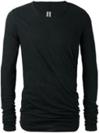 Rick Owens - Draped T-shirt - Men - Cotton - Xxl, Black, Cotton