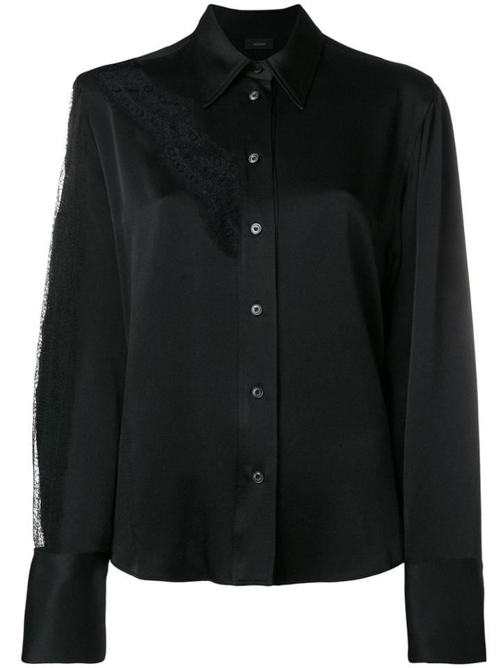 Joseph Lace Insert Detail Shirt - Black
