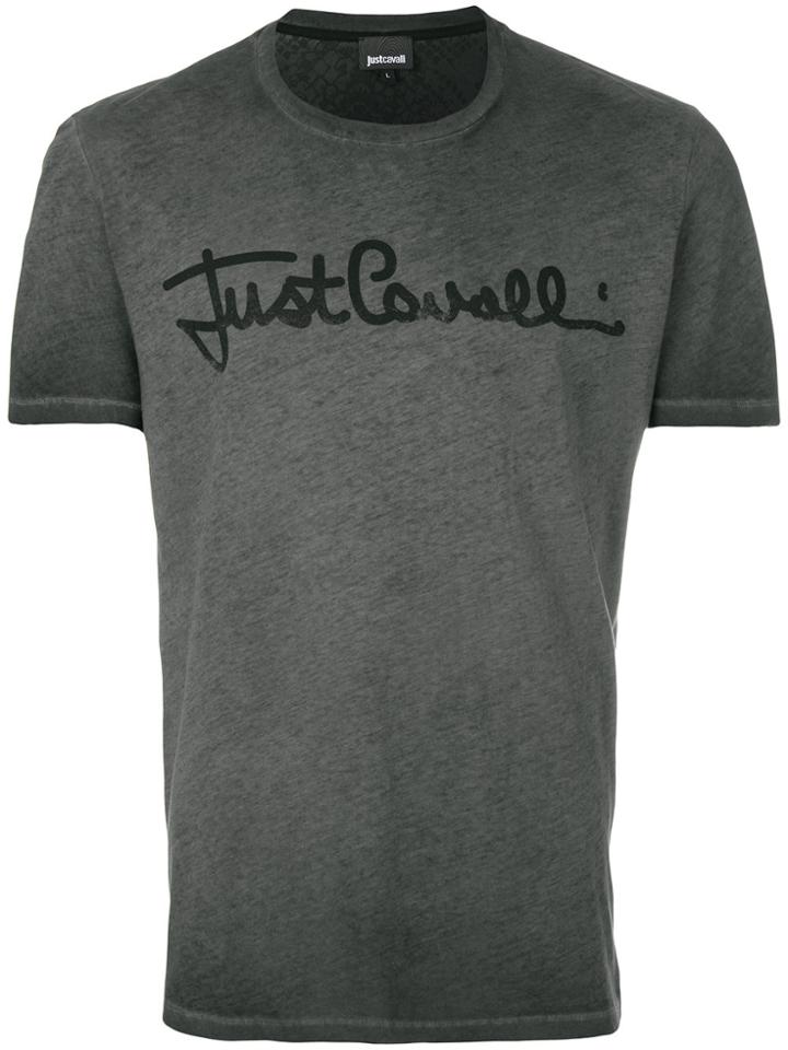Just Cavalli Logo Print T-shirt - Grey