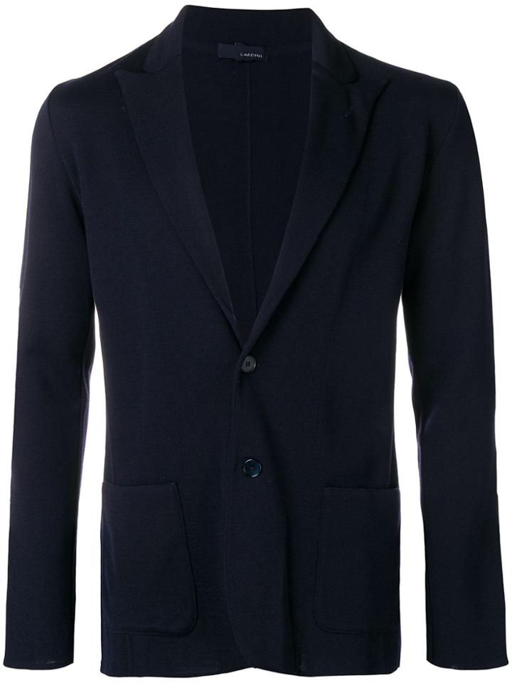 Lardini Peaked Lapel Blazer - Blue