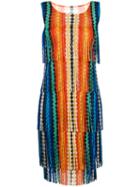 Pleats Please By Issey Miyake - Striped Pleated Dress - Women - Polyester - 4, Polyester
