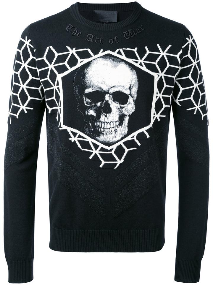 Benkei Jumper - Men - Nylon/polyester/acetate/merino - Xl, Black, Nylon/polyester/acetate/merino, Philipp Plein