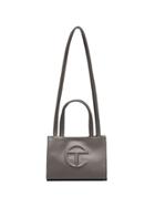 Telfar Grey Small Leather Shopping Bag