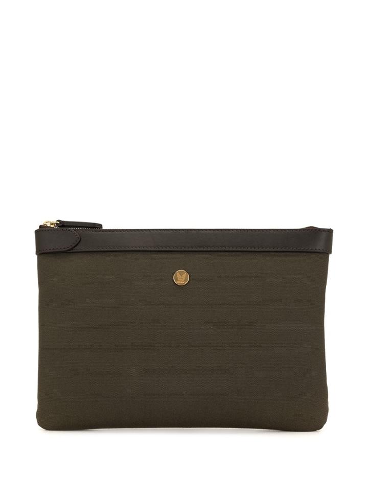Mismo Top Zip Clutch Bag - Brown