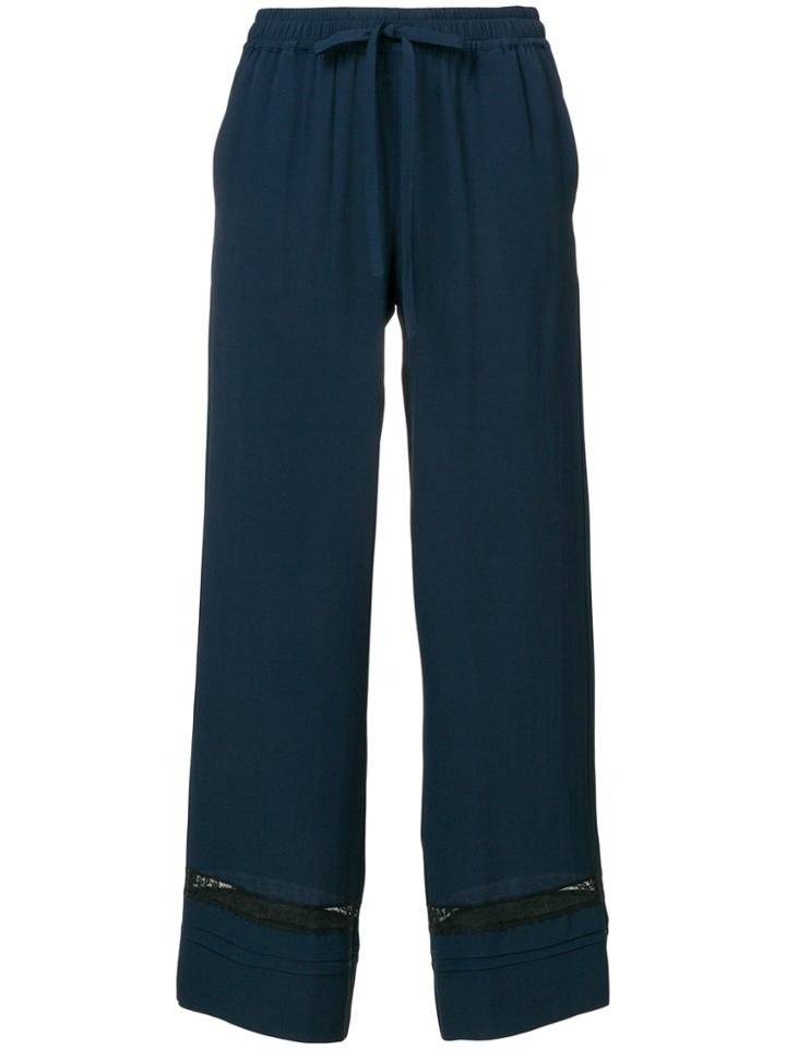 P.a.r.o.s.h. Cropped 'angelica' Trousers - Blue