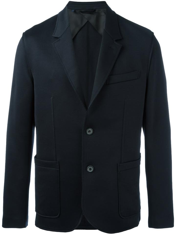 Lanvin Two-button Blazer, Men's, Size: 46, Blue, Cotton/polyamide/viscose