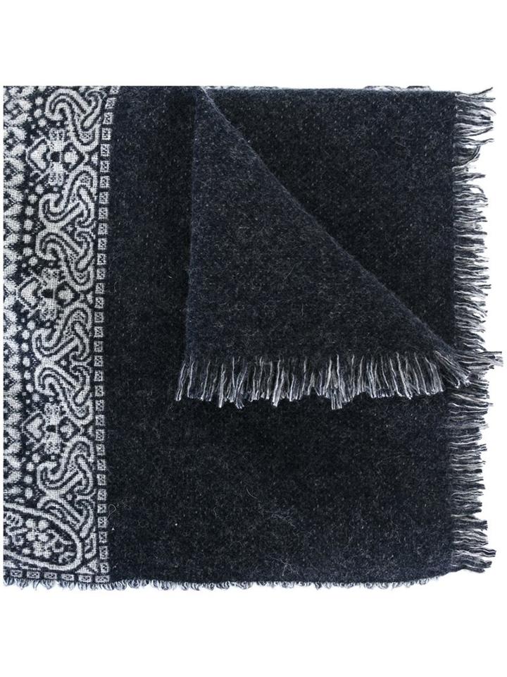 Forte Forte Large Paisley Scarf, Women's, Blue, Polyamide/wool